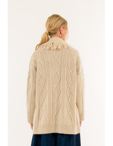 Casaco de malha com franjas Kontatto