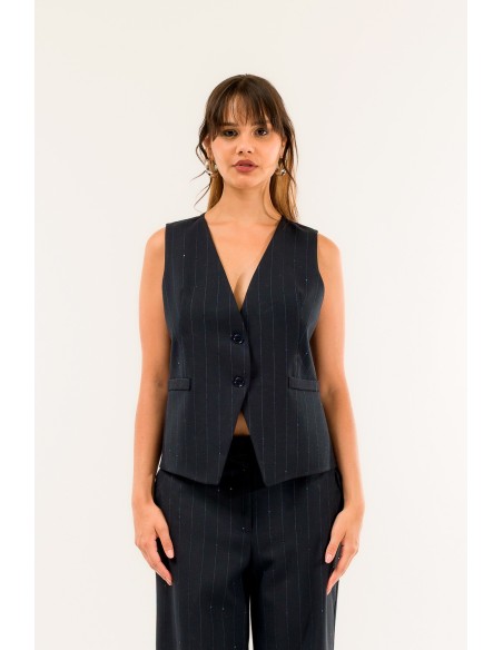 Colete às riscas Kontatto