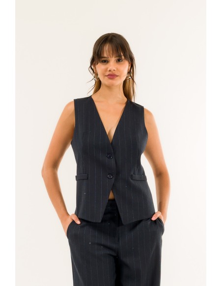 Colete às riscas Kontatto