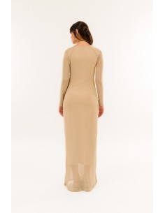 Vestido comprido com gola redonda Kontatto 2