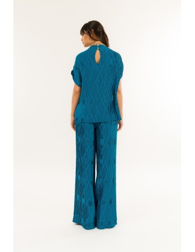 Kontatto Fato Plisse Calças e Blusa