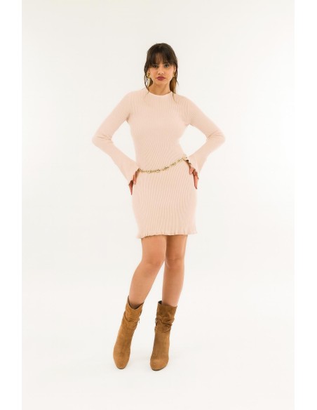 Vestido com nervuras Kontatto