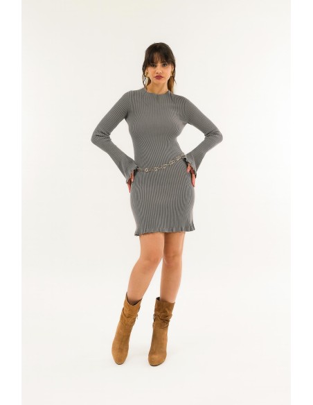 Vestido com nervuras Kontatto