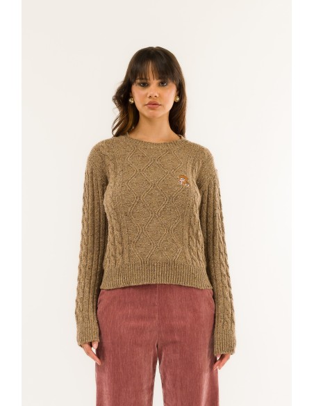 Colar bordado em losango Kontatto