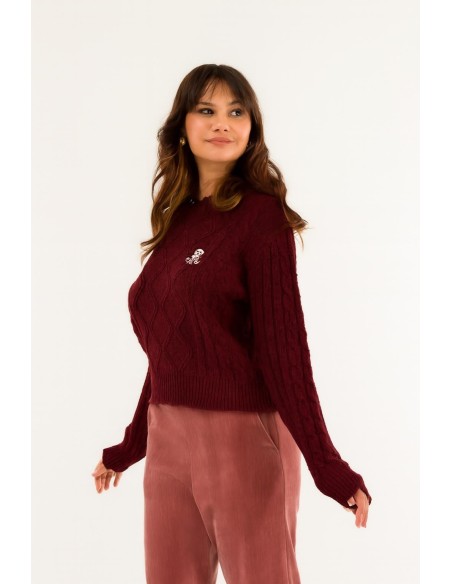 Colar bordado em losango Kontatto