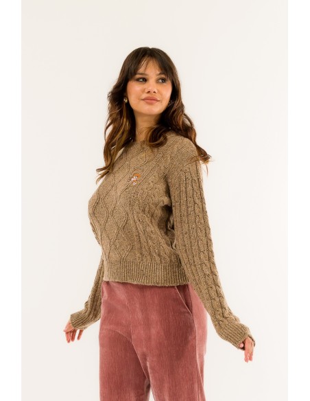 Colar bordado em losango Kontatto