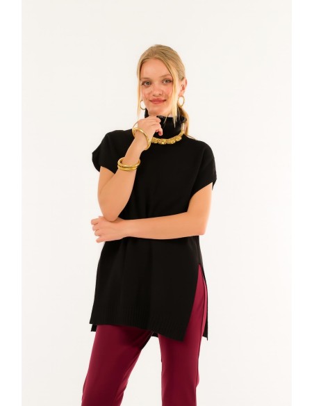 Poncho de gola alta Kontatto