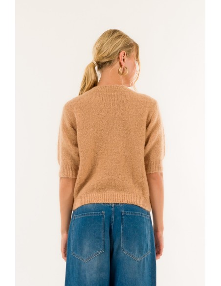 Manga curta com gola redonda Kontatto