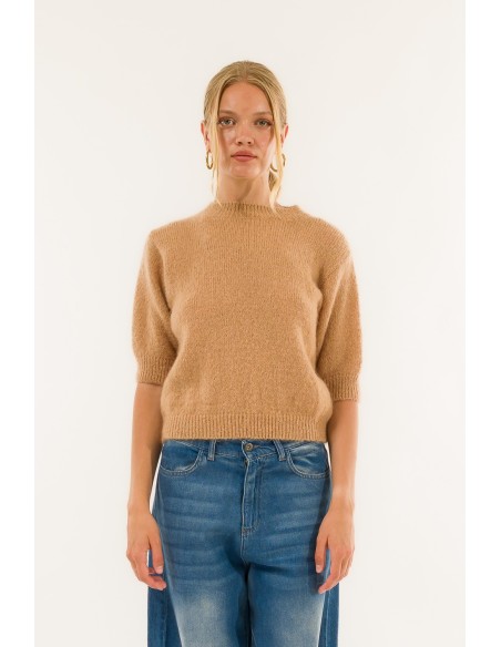 Manga curta com gola redonda Kontatto