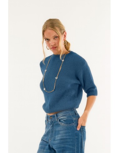 Manga curta com gola redonda Kontatto