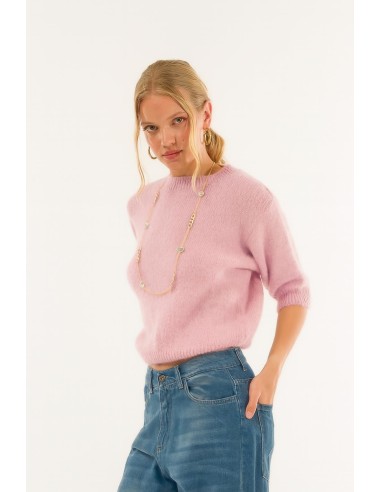 Manga curta com gola redonda Kontatto