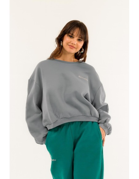 Sweatshirt Over Cropped Crew Neck Kontatto