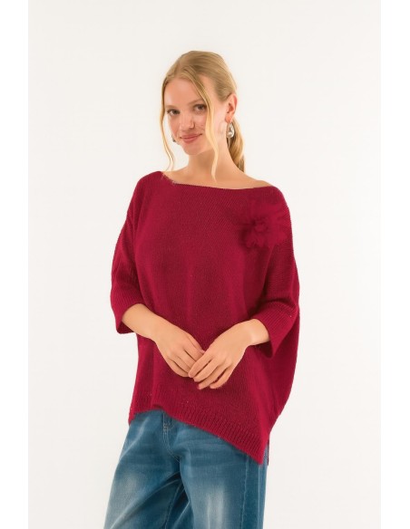 Camisola com gola de barco Kontatto