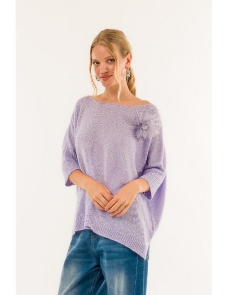 Camisola com gola de barco Kontatto