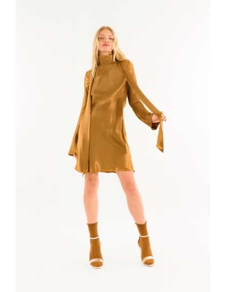 Vestido curto com cachecol Kontatto