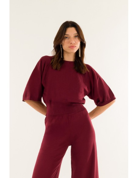 Manga comprida com gola redonda Kontatto