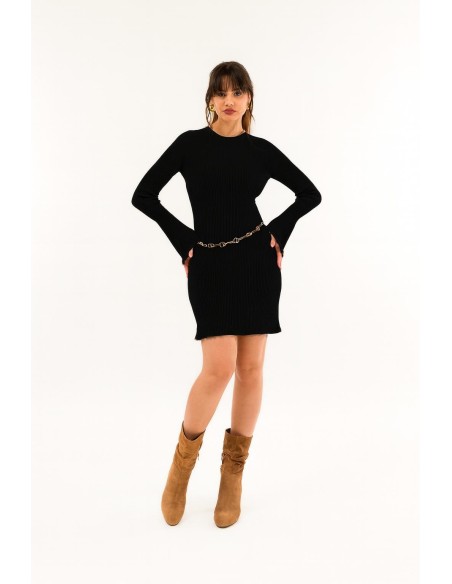 Vestido com nervuras Kontatto