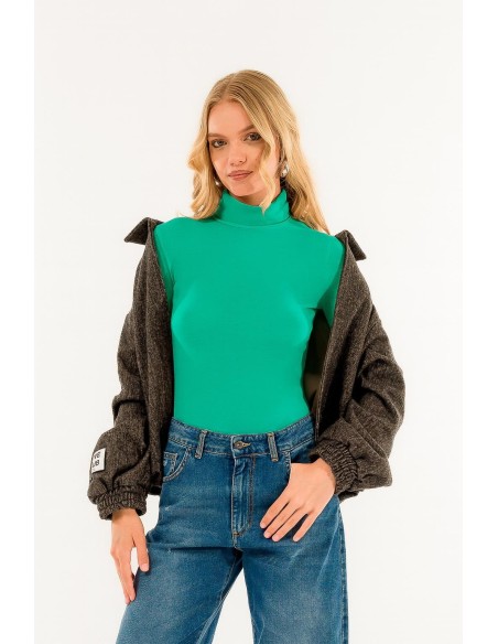 Gola alta Kontatto de manga comprida