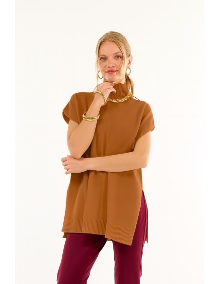 Poncho de gola alta Kontatto