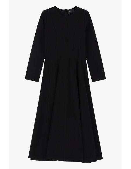 Vestido midi com mangas compridas Dixie