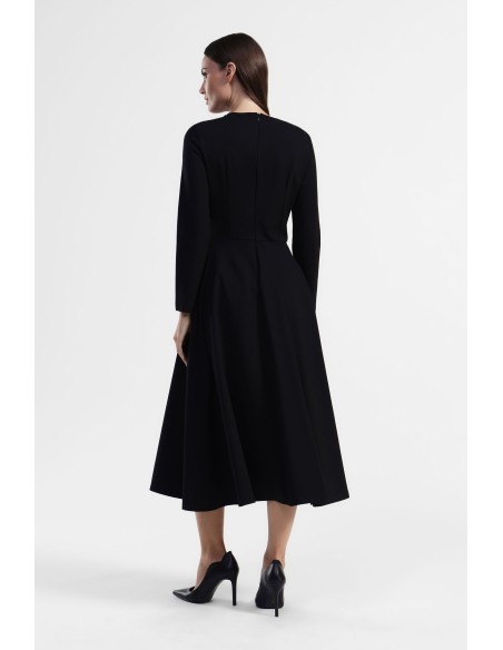 Vestido midi com mangas compridas Dixie