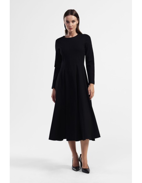 Vestido midi com mangas compridas Dixie