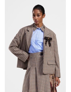 Blazer com padrão e botões decorativos Dixie