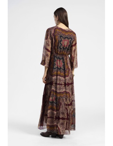 Vestido comprido Dixie com decote em V e estampado em Paisley