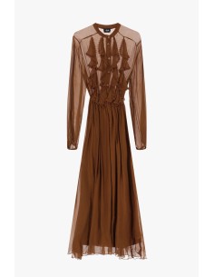 Vestido comprido com botões e folhos Dixie 2