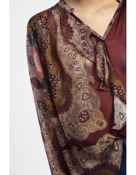 Camisa com estampado Paisley e mangas compridas Light Dixie