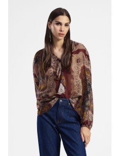 Camisa com estampado Paisley e mangas compridas Light Dixie