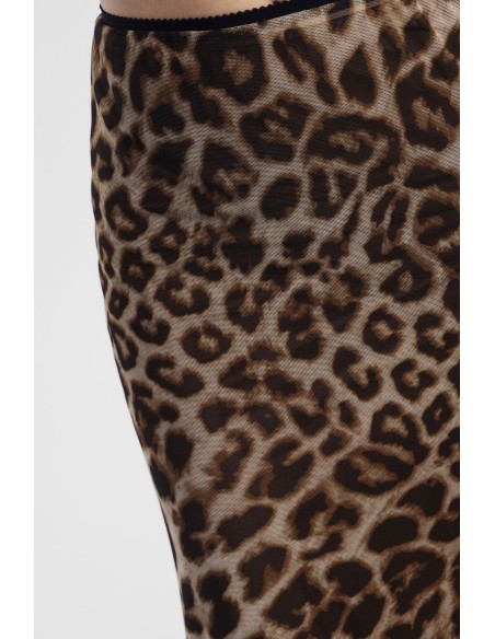 Saia comprida de cintura alta com estampado animal Dixie