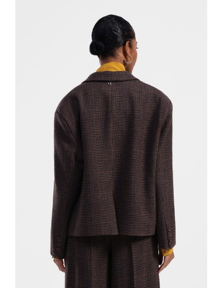 Blazer xadrez com botões Dixie