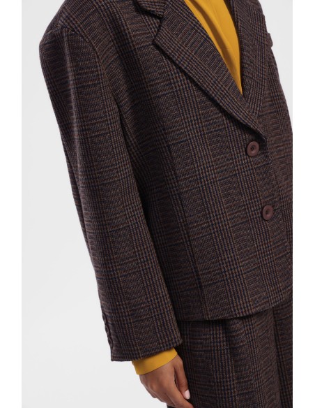 Blazer xadrez com botões Dixie