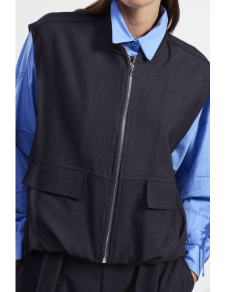 Casaco sem mangas com fecho de correr Dixie