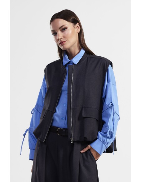 Casaco sem mangas com fecho de correr Dixie