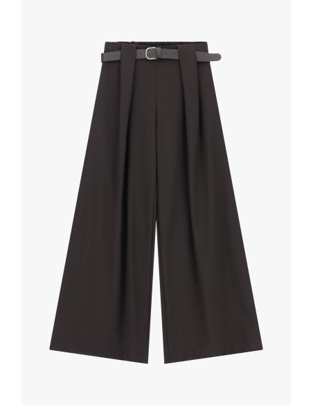 Calças de perna larga com cinto Dixie