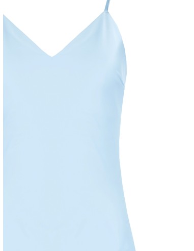 Vestido comprido de saiote de cetim com pormenores de renda Rinascimento