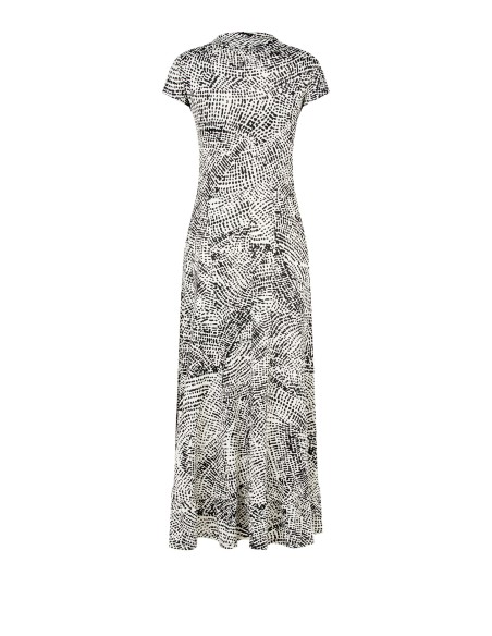 Vestido comprido justo com folho na parte inferior Rinascimento