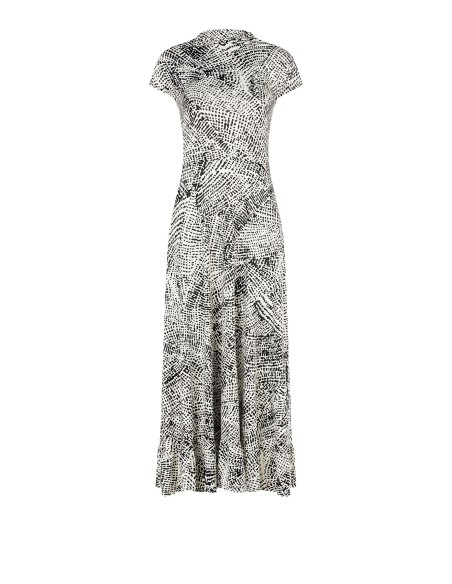 Vestido comprido justo com folho na parte inferior Rinascimento