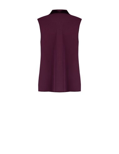 Top de georgette largo com cachecol Rinascimento