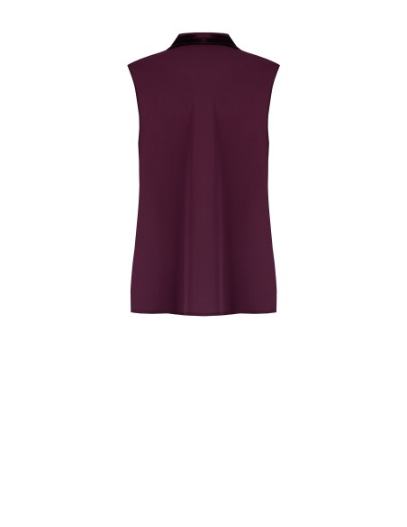 Top de georgette largo com cachecol Rinascimento