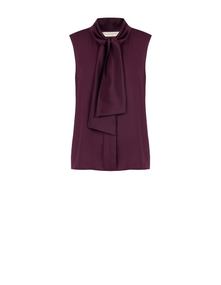 Top de georgette largo com cachecol Rinascimento