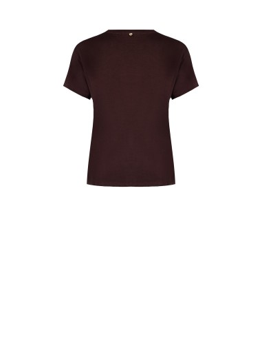 T-Shirt Regular de Algodão com Slogan Bordado Lado Coração Creme Rinascimento