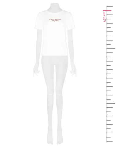 T-shirt normal de algodão com estampado Sunday e pormenores laminados Rinascimento