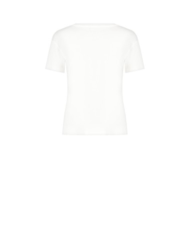 T-Shirt regular de algodão com slogan com lantejoulas Rinascimento