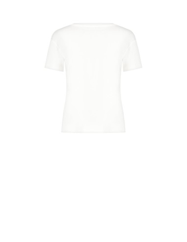 T-shirt regular de algodão com estampado de slogans e brilhantes Rinascimento