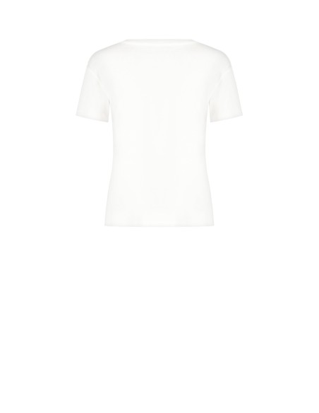 T-shirt regular de algodão com estampado de slogans e brilhantes Rinascimento