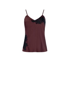 Top de cetim plissado com pormenores de renda Rinascimento 2