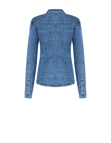 Camisa de ganga larga com bolsos Rinascimento